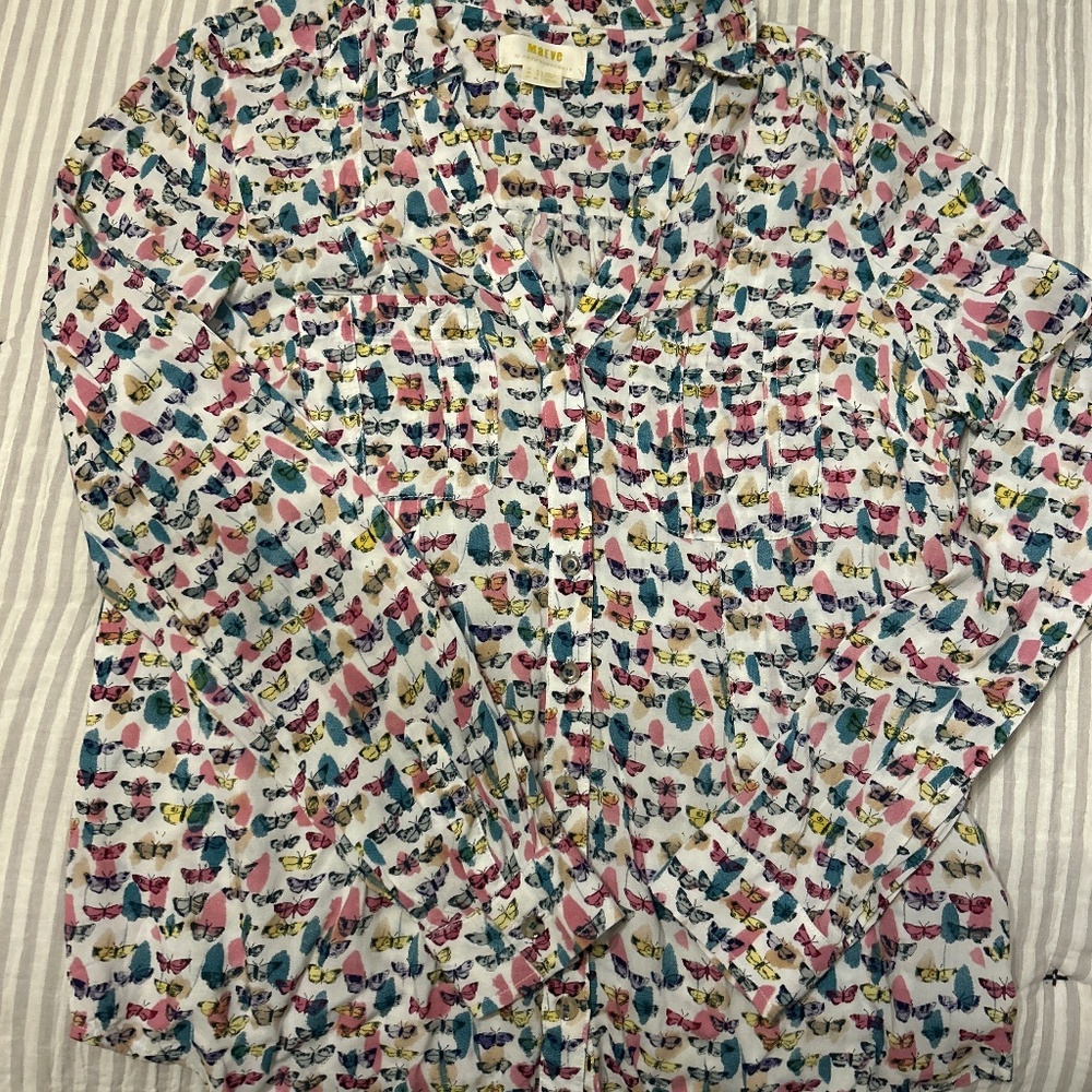 Maeve butterfly button up